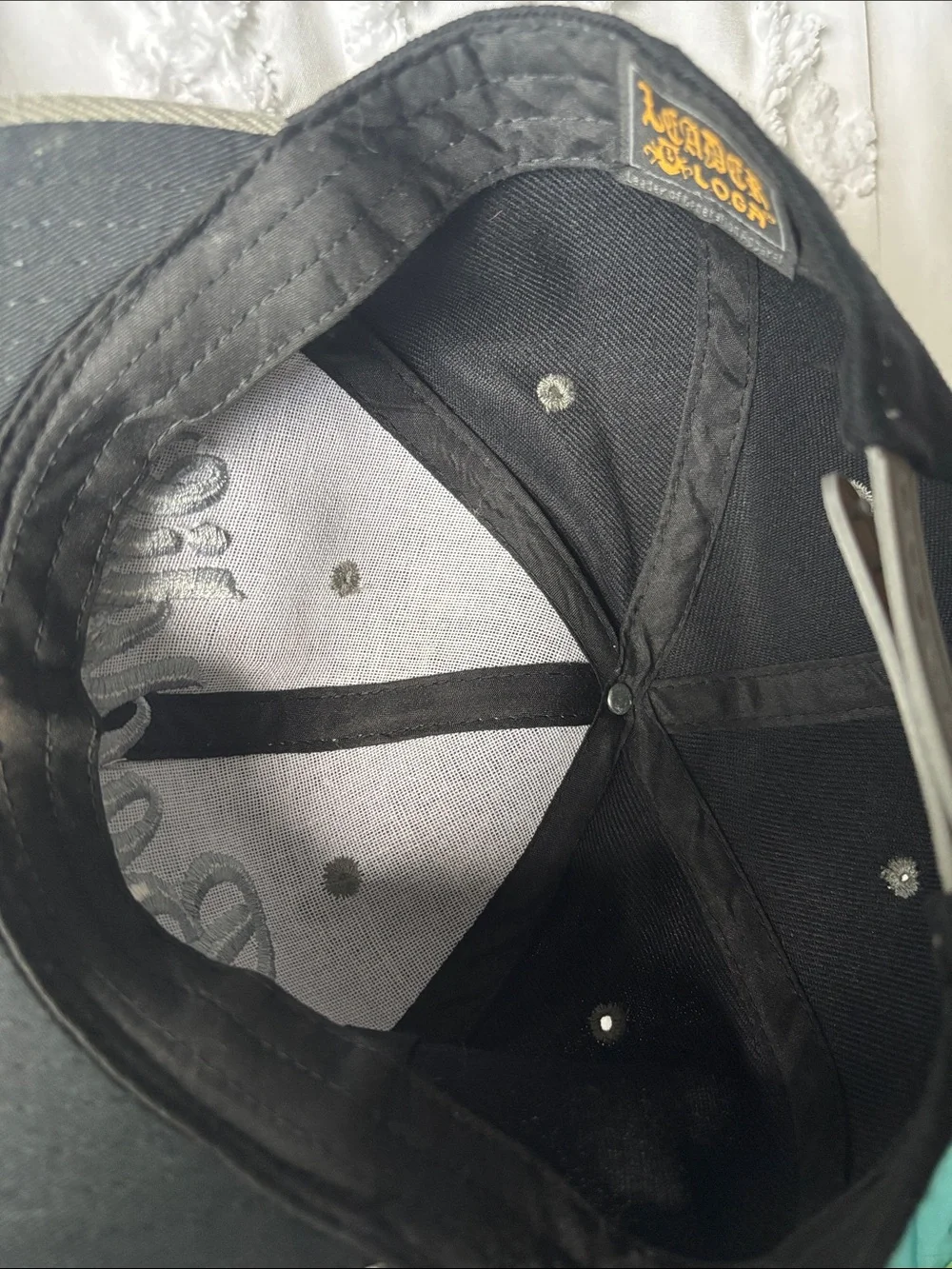 Baddie Embroidered Two-Tone Snapback Hat - Black and Gray
